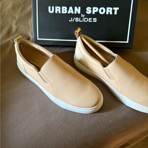 J/SLIDES Women's Tan Slip-On Sneakers